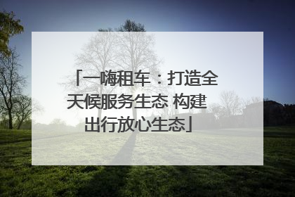 一嗨租车：打造全天候服务生态 构建出行放心生态